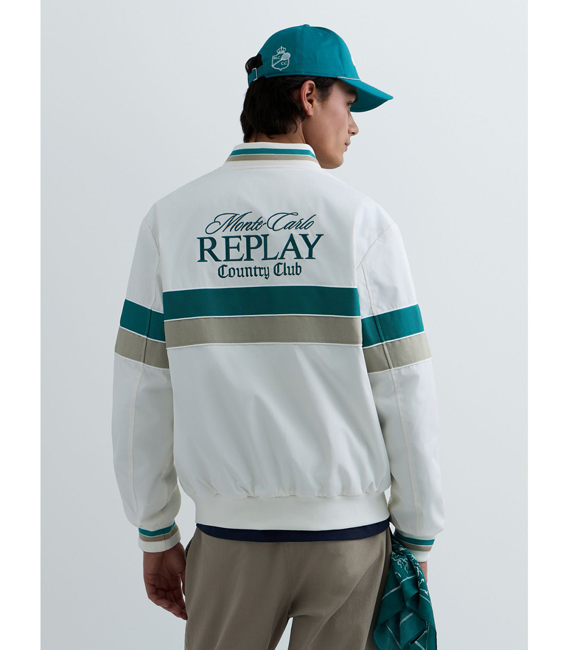 REPLAY &times; Monte Carlo Country Club ボンバージャケット 詳細画像 ホワイト 3